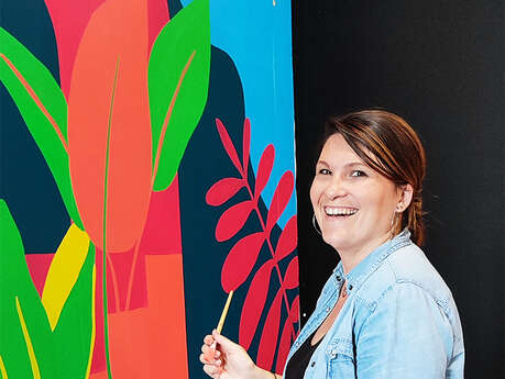 La gare vélo-rail fête le printemps - Atelier peinture avec Lunaïa