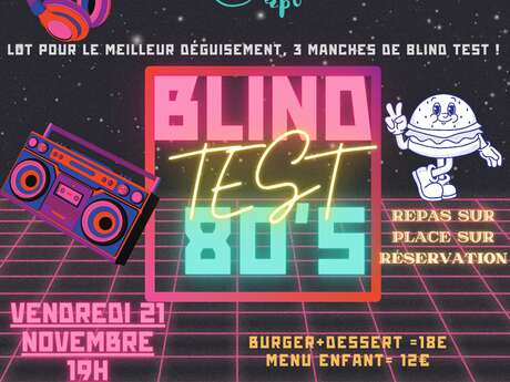 SOIRÉE BURGER & BLIND TEST ANNÉES 80