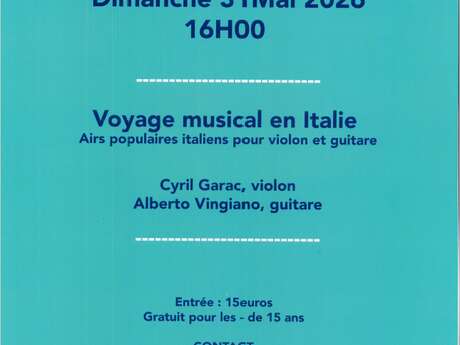 Concert " Voyage musical en Italie " à St Clément