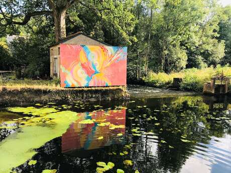 Oeuvre in situ " Les premières gouttes"