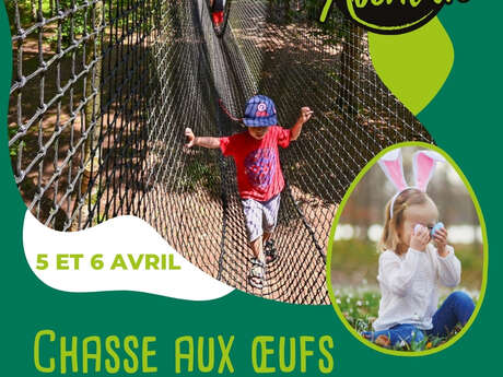 Chasse aux œufs dans les arbres au Moulin Neuf Aventure