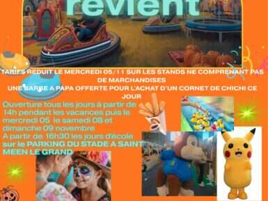 Fête foraine à Saint Méen le Grand Fête foraine à Saint Méen le Grand