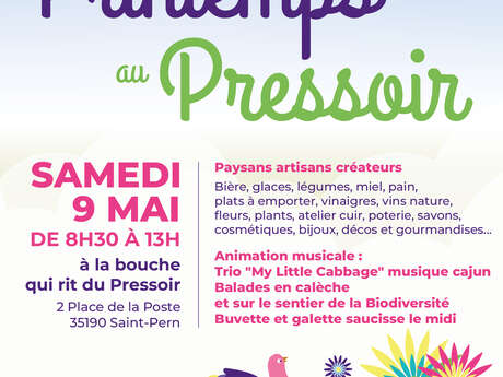 Marché de printemps au pressoir