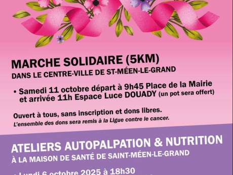 Octobre Rose - Ateliers autopalpations et nutritions
