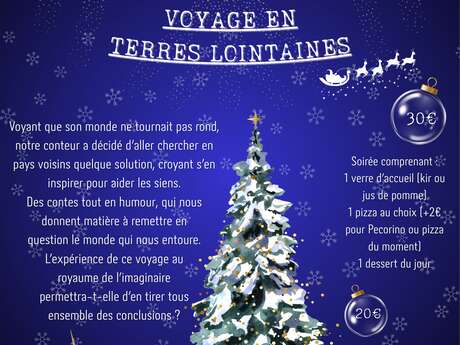 Repas conté à la Pizzeria du Roi pour une soirée spéciale fêtes de fin d'année