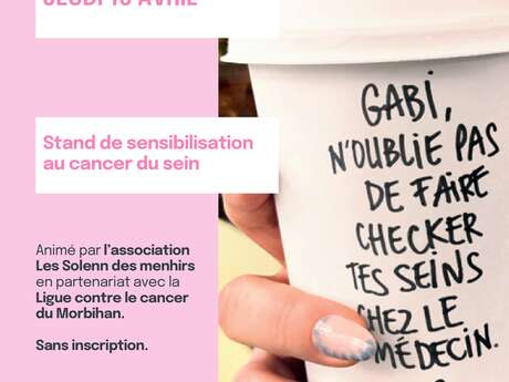 Stand de sensibilisation au cancer du sein