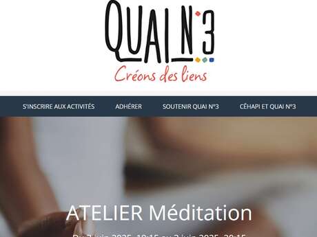 Atelier méditation - Quai N°3-Cêhapi Atelier méditation - Quai N°3-Cêhapi