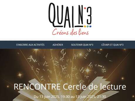 Rencontre cercle de lecture - Quai N°3-Cêhapi