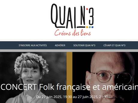 Concert Folk française et américaine - Quai N°3-Cêhapi