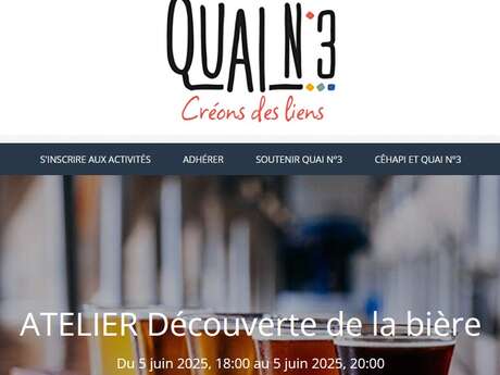 Atelier Découverte de la bière - Quai N°3-Cêhapi