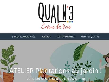 Atelier plantation au jardin - Quai N°3-Cêhapi