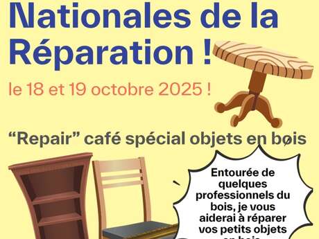 Repair café spécial objets en bois à l'occasion des journées de la réparation