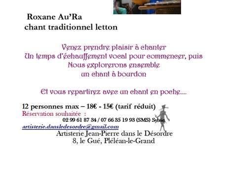 Atelier chant et apéro-concert du duo Adag'Nan