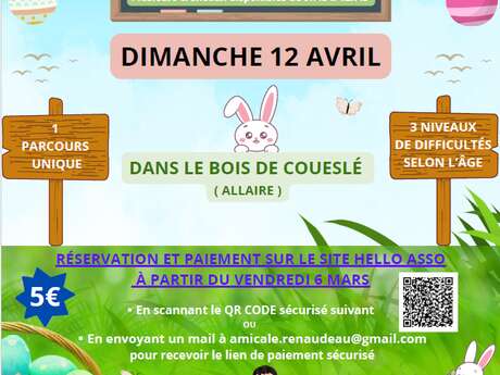 Chasse aux oeufs dans les bois