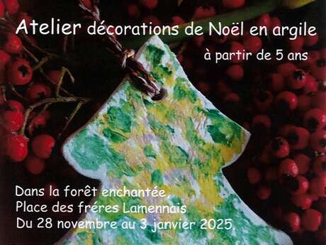 Atelier décoration de Noël en argile