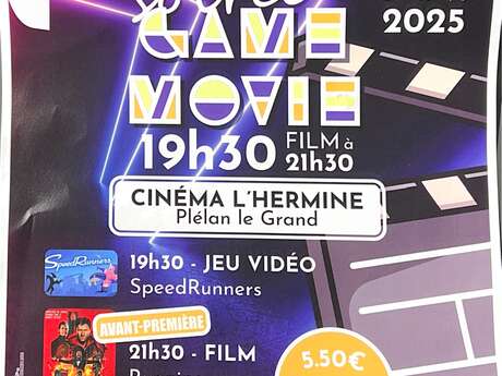 🎮 Soirée Game & Movie – Cinéma L’Hermine (Plélan-le-Grand) 🎬