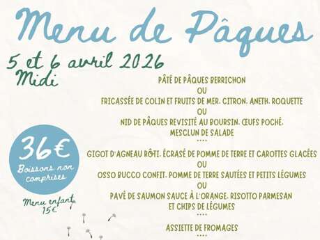 Menu de Pâques