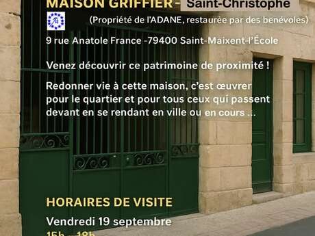 Journée du Patrimoine - Maison GRIFFIER