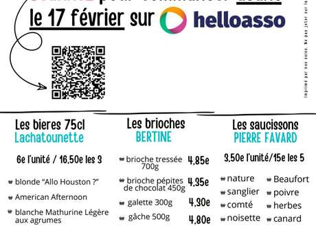 Vente de bières, saucissons et brioches artisanales