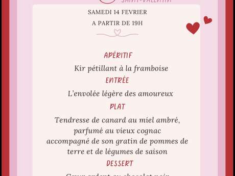 Menu de la Saint-Valentin