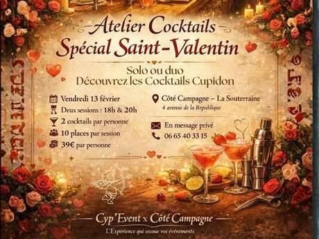Atelier cocktail spécial Saint Valentin