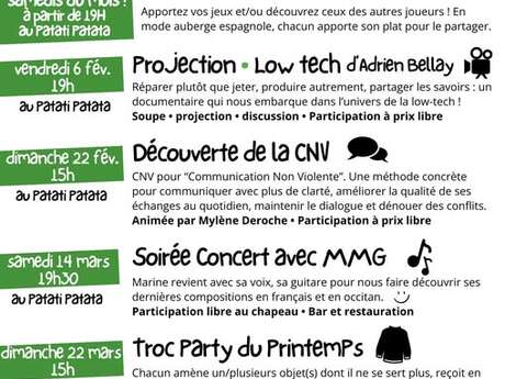 Programmation février-mars - Les Epicés