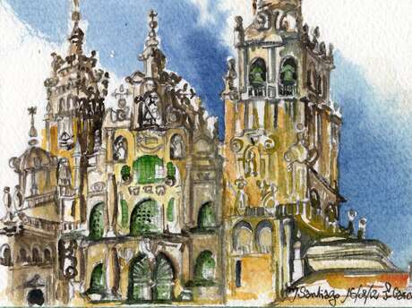 Quand l’art s’invite sur les chemins de Compostelle de Jean-Paul Garcia, peintre pélerin - Librariá Occitana -  Limoges