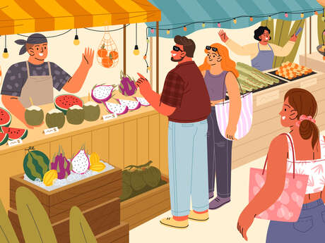 Marché aux plantes et produits locaux