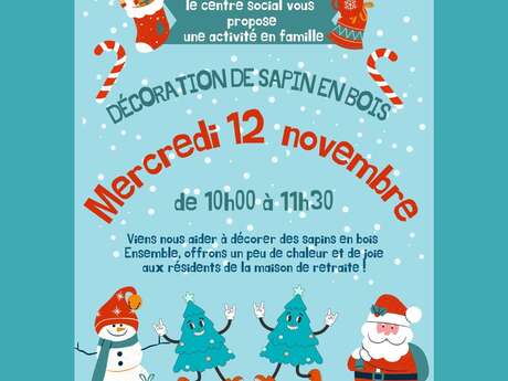 Décoration de sapin en bois