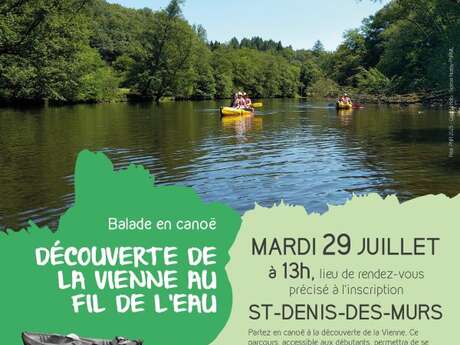 Sortie canoë : découverte de la Vienne, au fil de l'eau Sortie canoë : découverte de la Vienne, au fil de l'eau
