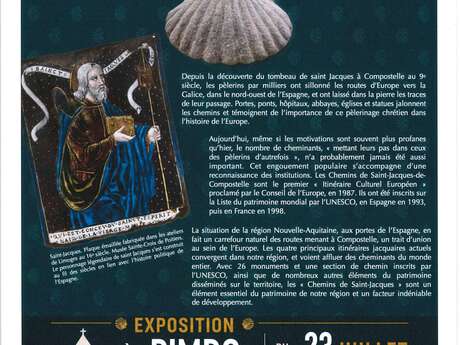 Exposition Dans les pas des pèlerins de St Jacques de Compostelle en Nouvelle Aquitaine