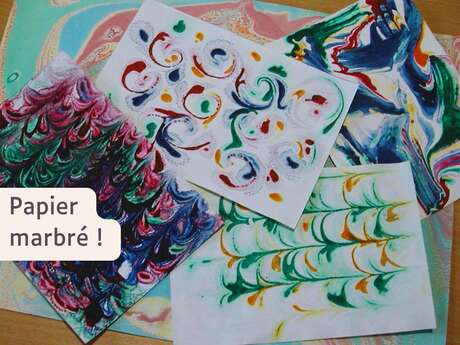 Papier marbré au Moulin du Got