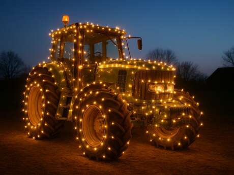 Noël - Défilé de tracteurs illuminés