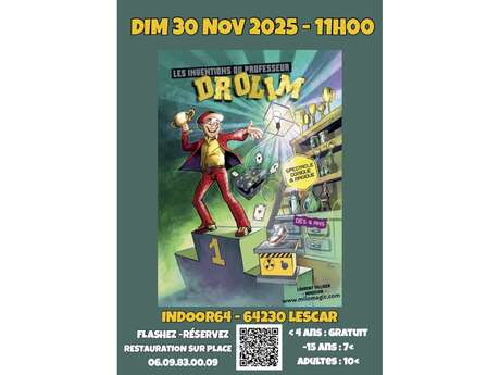 SPECTACLE MAGIE POUR ENFANTS PROFESSEUR DROLIM
