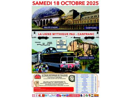 Train historique toulouse pau oloron canfranc