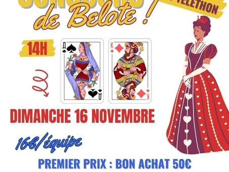 Concours de Belote au profit du téléthon