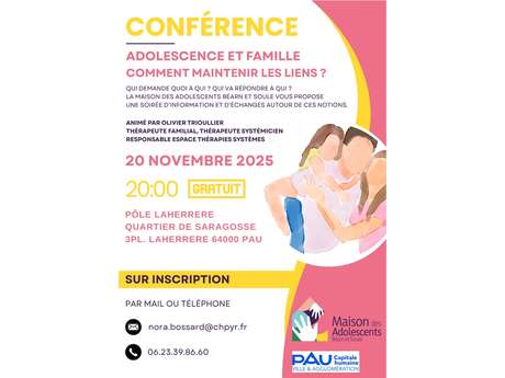 Conférence "adolescence et famille"