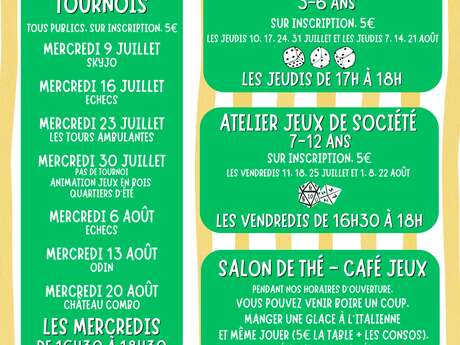 Atelier Jeux de société 3- 6 ans
