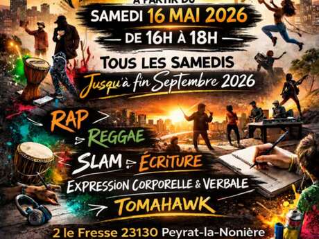 Atelier écriture avec TOMAHAWK : RAP / RAGGAE /SLAM /Expression corporelle et verbale