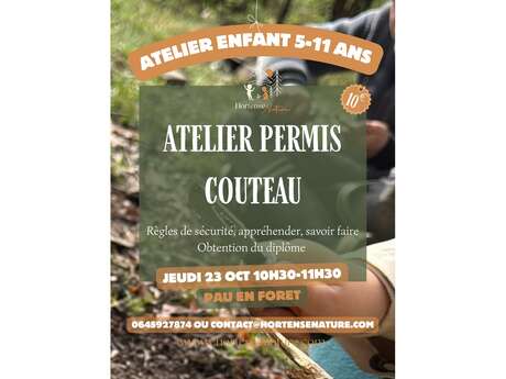 atelier couteau enfants nature