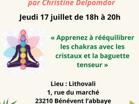 Atelier Rééquilibrage des Chakras avec les Cristaux
