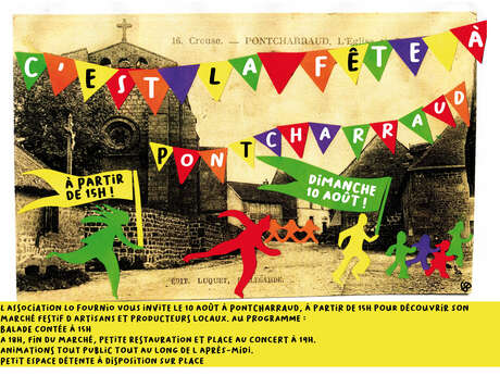 C'est la fête à Pontcharraud : Marché festif d'artisans et producteur locaux