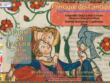 Concert "Cantique des cantiques, polyphonies à l'amour des Pyrénées aux Andes"