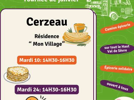 Epicerie du Val : tournée de février Cerzeau