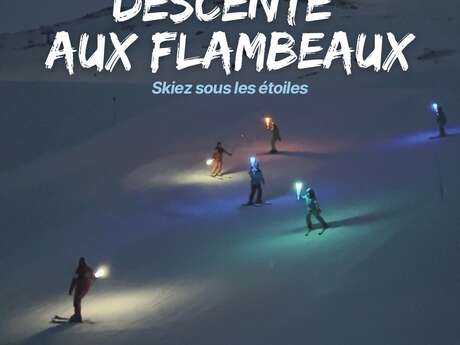 Descente aux flambeaux des enfants et moniteurs