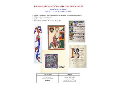 Stage d'enluminure et/ou de calligraphie médiévale