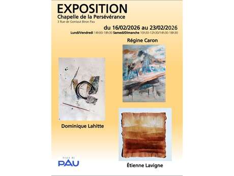EXPOSITION: Régine Caron, Dominique Lahitte, Étienne Lavigne