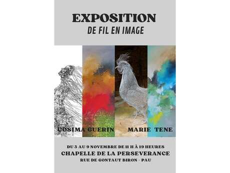 Exposition de fil en image peinture et sculpture