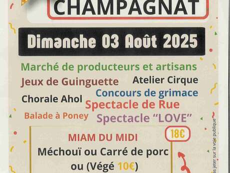 La fête du village de Champagnat