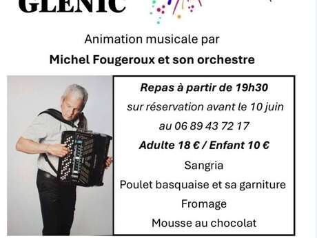 Repas, musique et feu d'artifice